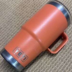 YETI Orange Tumbler with Handle